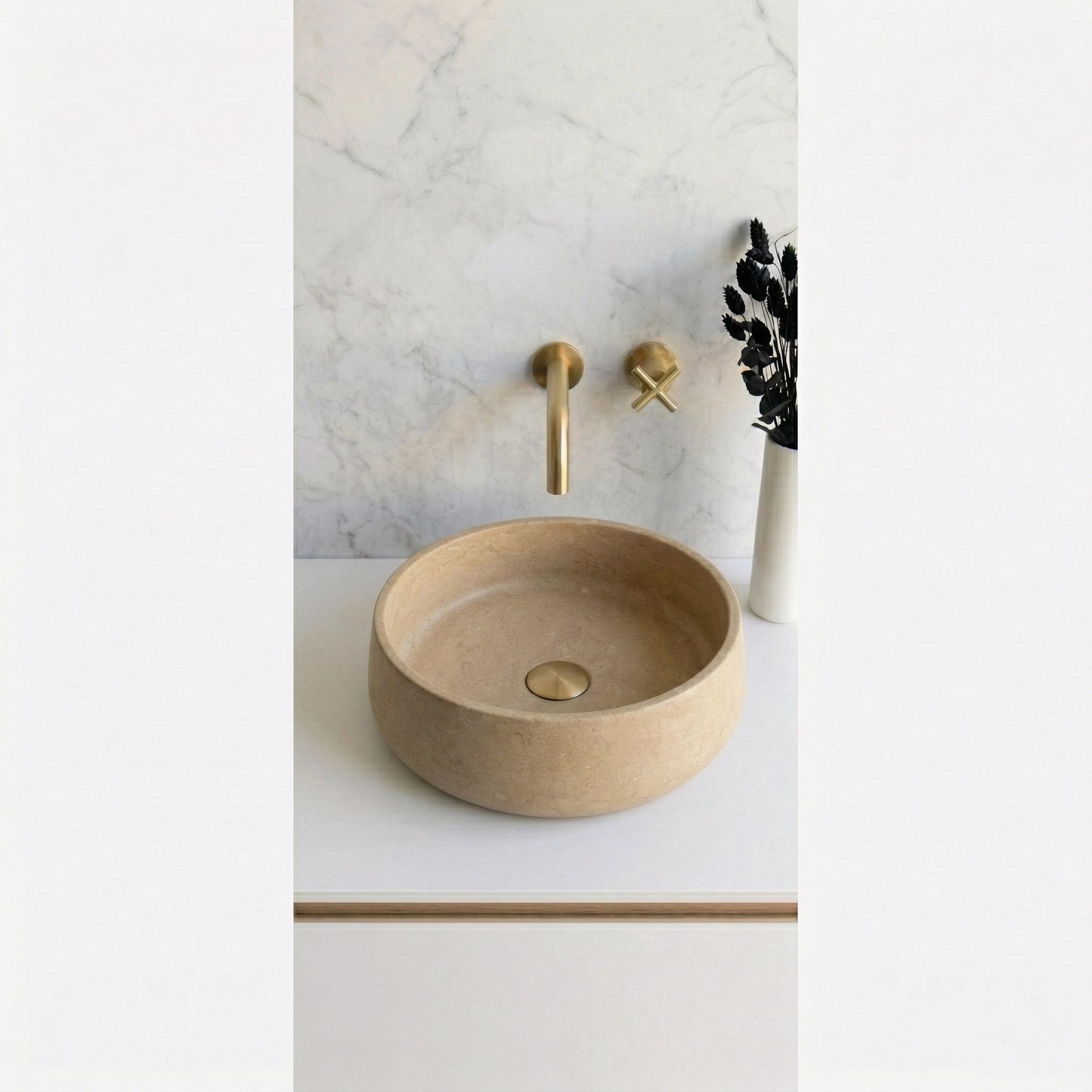 Concrete Stone Vessel Sink – Modern Minimalist Bathroom