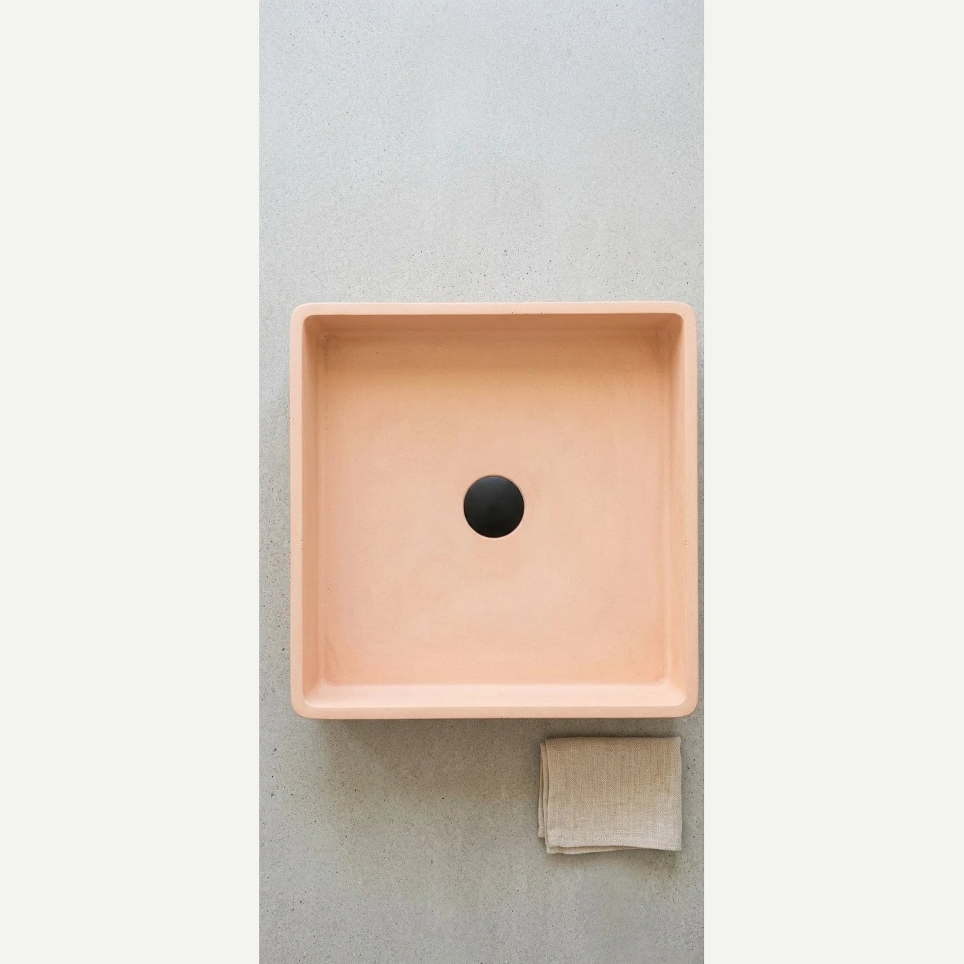 Top view square vessel sink modern minimalist bathroom sink design